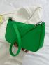 Neon Green Square Bag With Coin Purse