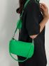 Neon Green Square Bag With Coin Purse