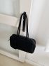 Minimalist Shoulder Tote Bag With Bag Charm