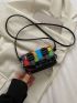 Mini Random Colorblock Flap Square Bag