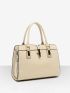 Crocodile Embossed Top Handle Bag