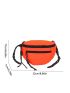 Neon Orange Minimalist Waist Bag