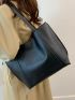 Minimalist Shoulder Tote Bag With Inner Pouch