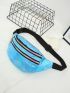 Holographic Zip Front Fanny Pack