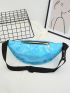 Holographic Zip Front Fanny Pack