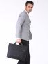 Men Slogan Graphic Laptop Handbag Briefcase