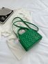 Mini Clover Embossed Square Bag