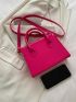 Mini Neon Pink Square Bag