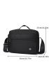 Men Label Decor Laptop Handbag Briefcase