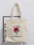 Expression & Slogan Graphic Shopper Bag