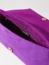 BIZwear Neon Purple Stitch Detail Square Bag