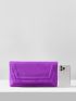 BIZwear Neon Purple Stitch Detail Square Bag