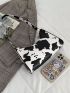 Cow Pattern Baguette Bag