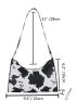 Cow Pattern Baguette Bag