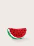 Watermelon Design Clutch Bag Cute Watermelon Wallet, Zipper Fruit Shape Coin Purse Small Storage Bag For Women