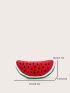 Watermelon Design Clutch Bag Cute Watermelon Wallet, Zipper Fruit Shape Coin Purse Small Storage Bag For Women