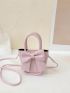 Mini Bow Decor Bucket Bag