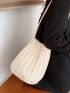 Minimalist Ruched Design Bucket Bag