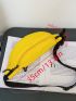 Neon Yellow Zip Front Fanny Pack