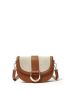 PREMIUM TWO TONE SADDLE DESIGN SHOULDER BAG