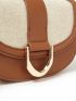 PREMIUM TWO TONE SADDLE DESIGN SHOULDER BAG