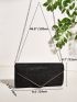 Glitter Design Chain Square Bag