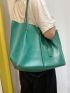 Minimalist Shoulder Tote Bag With Inner Pouch