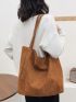 Minimalist Corduroy Shopper Bag