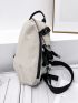 Mini Release Buckle Decor Sling Bag With Bag Charm