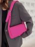 Neon Pink Geometric Quilted Square Bag