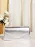 Metallic Flap Square Bag