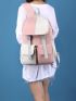 Colorblock Flap Backpack