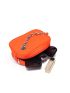 Neon Orange Crossbody Bag With Small Pouch