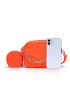 Neon Orange Crossbody Bag With Small Pouch