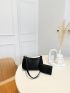 2pcs Crocodile Embossed Shoulder Bag Set