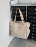 Double Handle Corduroy Shopper Bag