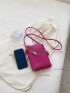 Mini Neon Pink Litchi Embossed Square Bag