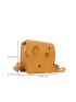 Mini Cheese Design Flap Square Bag With Bag Charm