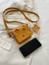 Mini Cheese Design Flap Square Bag With Bag Charm