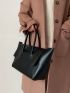 Minimalist Flap Top Handle Bag