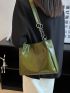 Double Handle Chain Shoulder Tote Bag