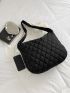 Argyle Quilted Hobo Bag