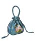 Mini Floral Graphic Drawstring Bucket Bag, Mothers Day Gift For Mom
