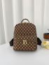 Geometric Pattern Zipper Classic Backpack