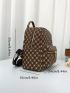 Geometric Pattern Zipper Classic Backpack