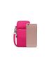 Neon-Pink Multi Zipper Phone Wallet