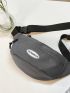 Letter Graphic Large Capacity Fanny Pack