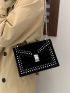 Mini Studded Decor Chain Square Bag