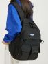 Patch Detail Pocket Front Functional Backpack