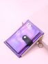 Holographic Flower & Faux Pearl Charm Card Holder